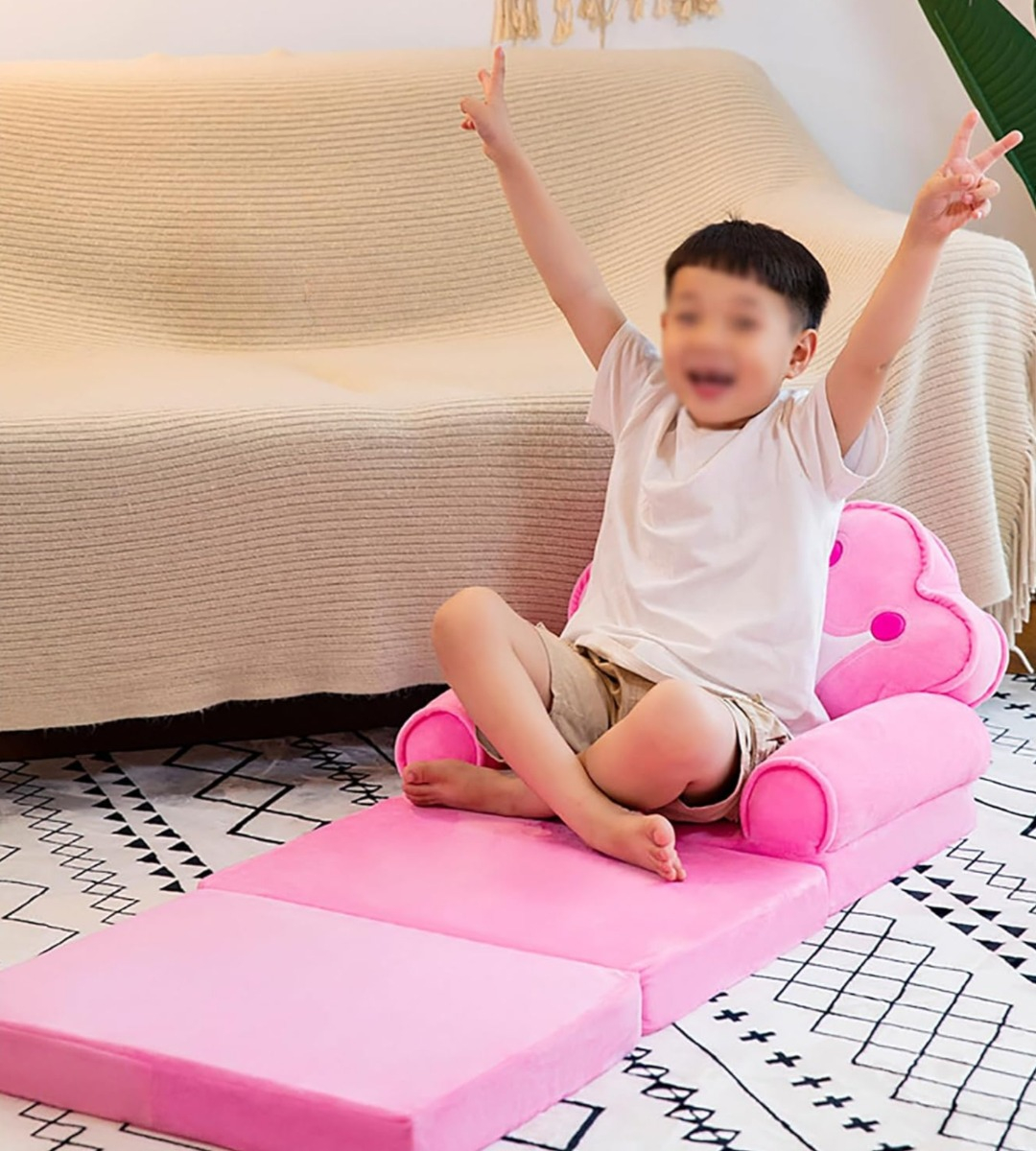 SOFÁ CAMA SILLA REPOSABRAZOS TRIPLE PLEGABLE NIÑOS JHN - 9