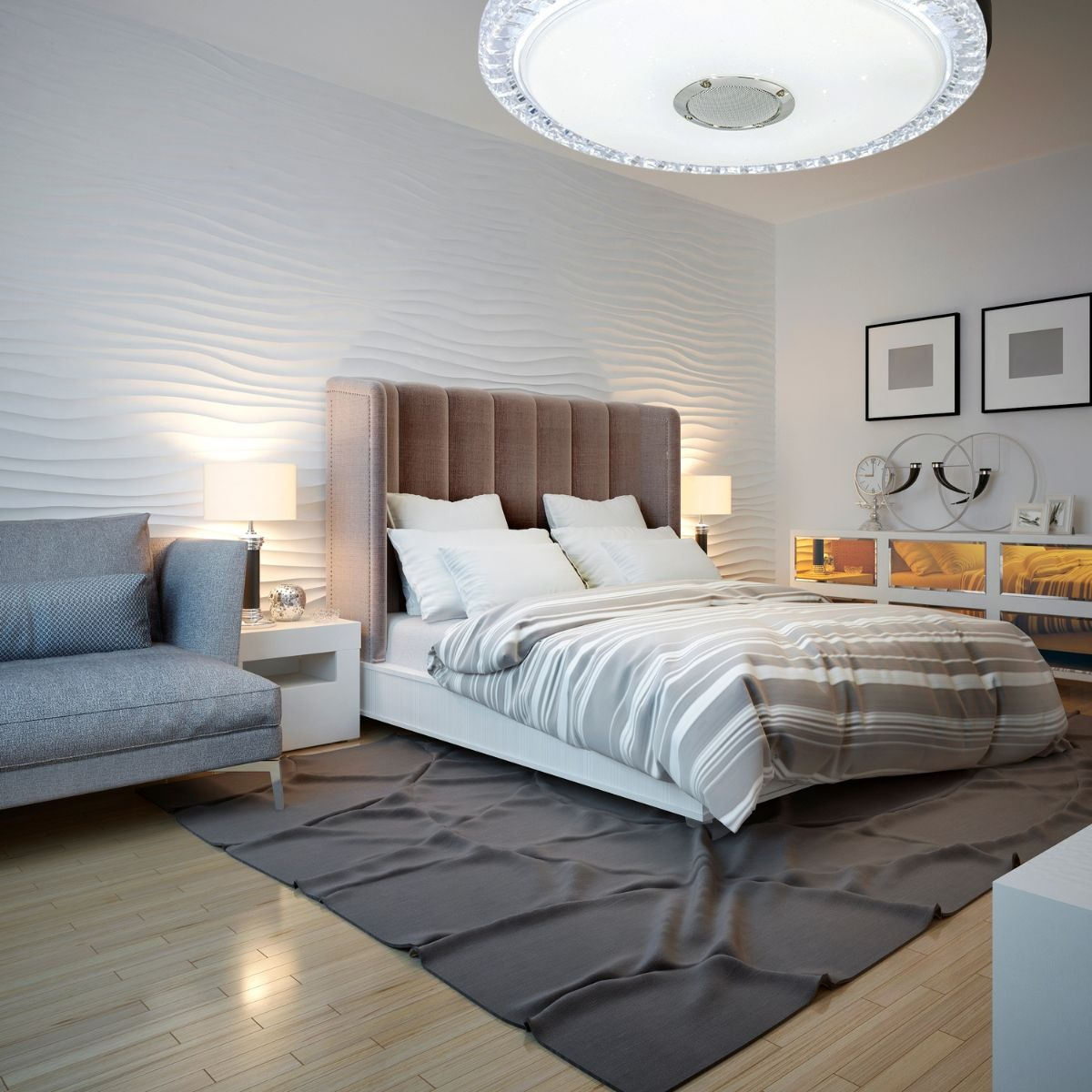 LAMPARA TECHO LED ELEGANTE MODERNA DORMITORIO SALA HOGAR LAU - 8