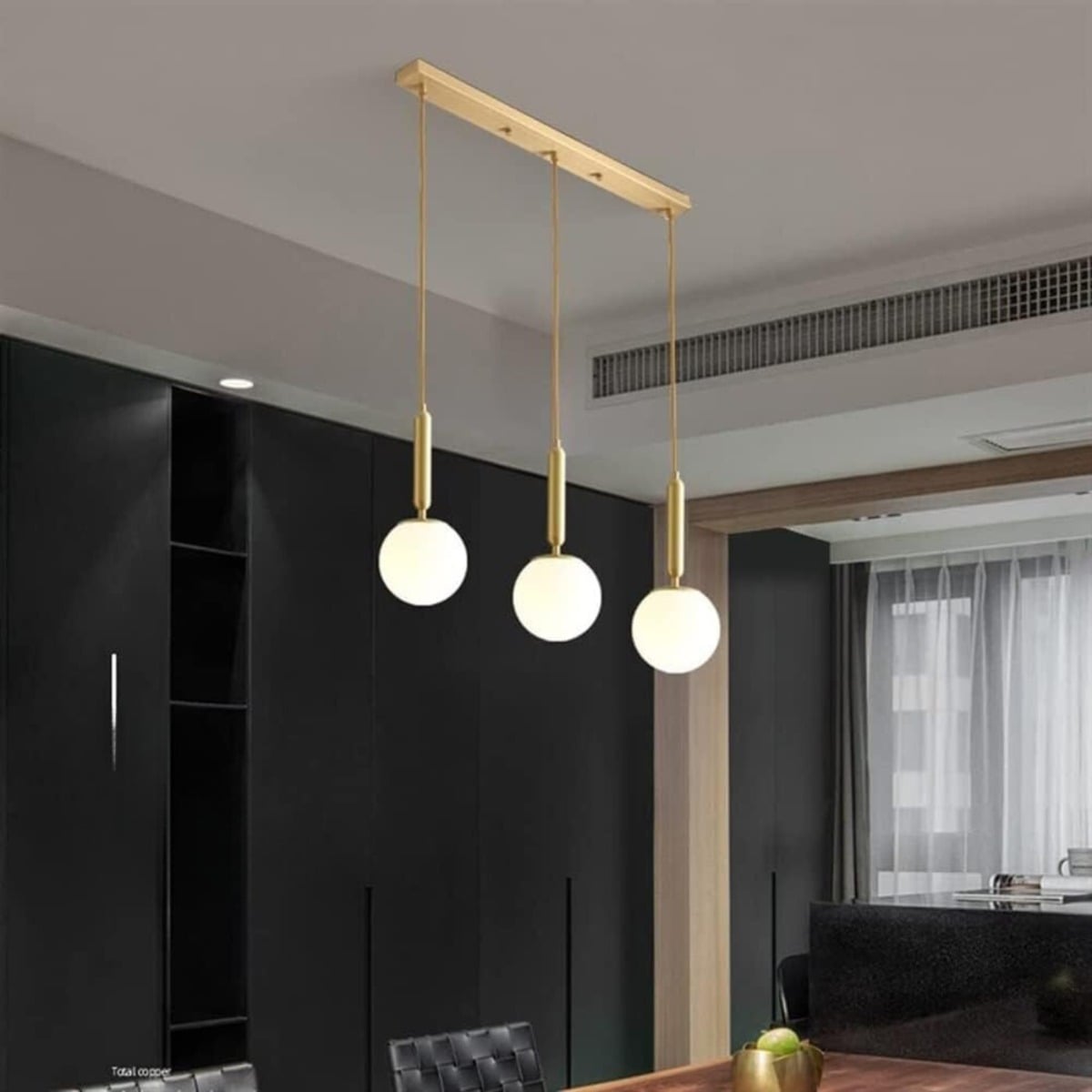 LAMPARA COLGANTE GLOBO CRISTAL MODERNO COCINA HOGAR LAU - 3