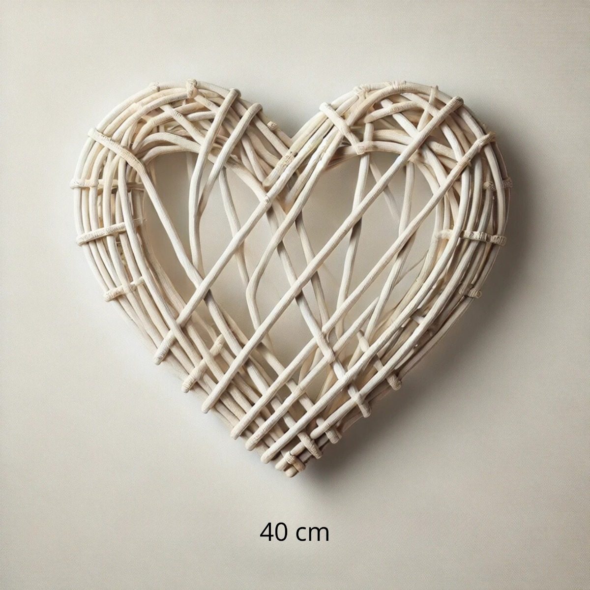 ADORNO CORAZON MIMBRE DECORATIVO 40 CM HOGAR FIESTA LAU - 5