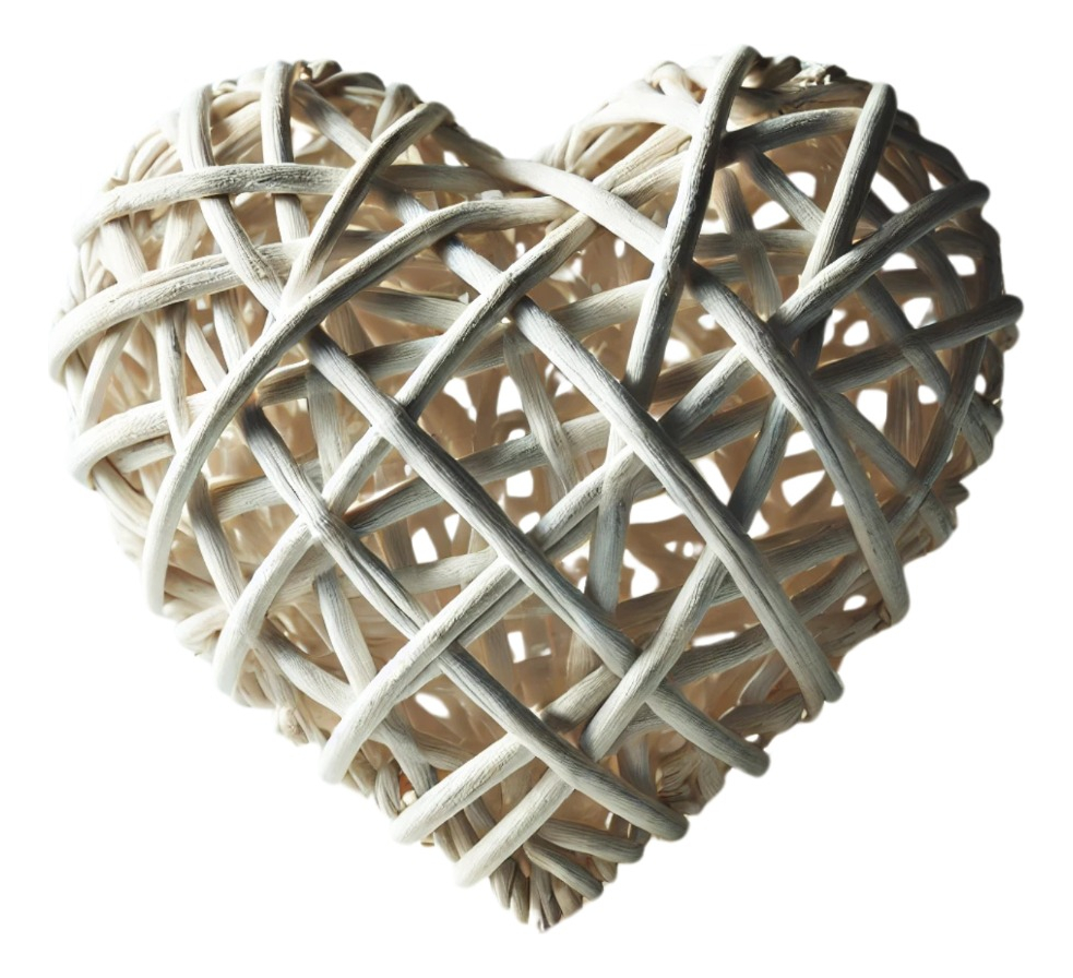 ADORNO CORAZON MIMBRE DECORATIVO 40 CM HOGAR FIESTA LAU - 9