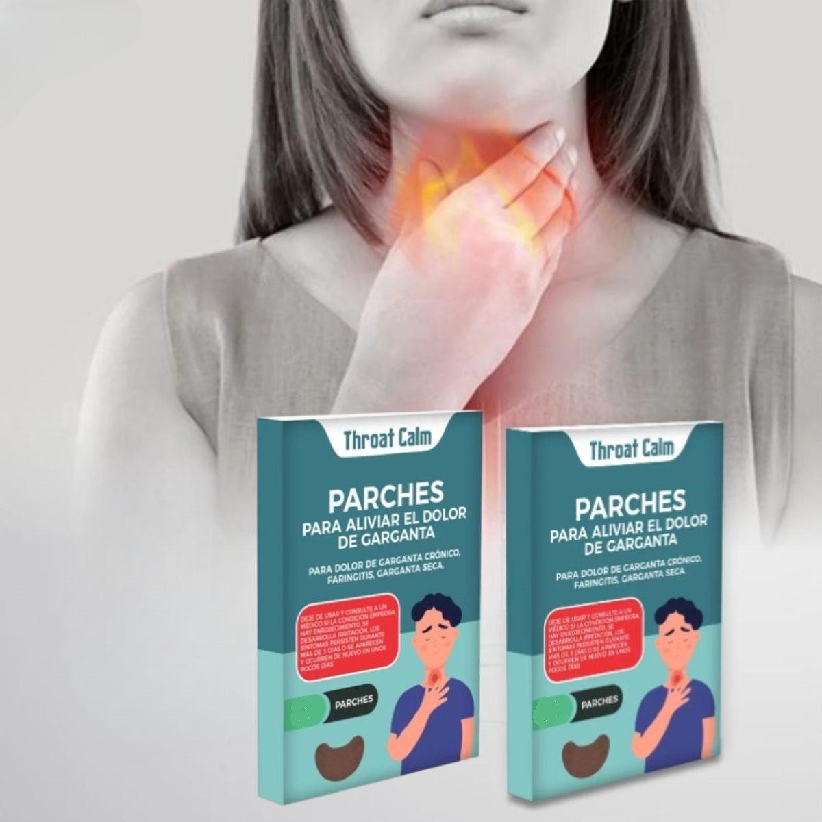 PARCHES ALIVIO INSTANTÁNEO TOS DOLOR GARGANTA 7 PACK JHN - 2
