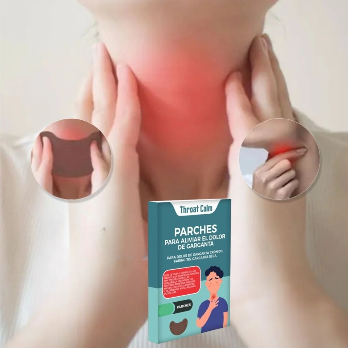 PARCHES ALIVIO INSTANTÁNEO TOS DOLOR GARGANTA 7 PACK JHN - 9
