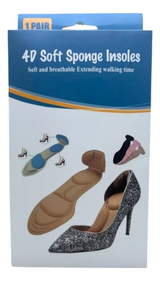 PLANTILLA PROTECTORA TALÓN SUAVE ANTIDESLIZANTE 4 PACK JHN - 1