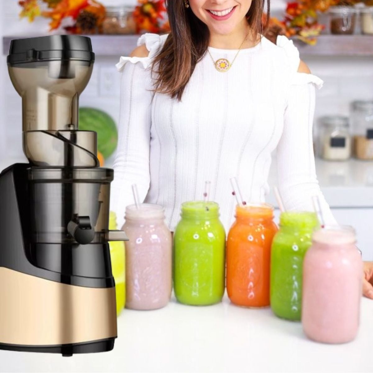 EXPRIMIDOR JUGO EXTRACTOR COMPACTO MULTIFUNCIONAL JHN - 5