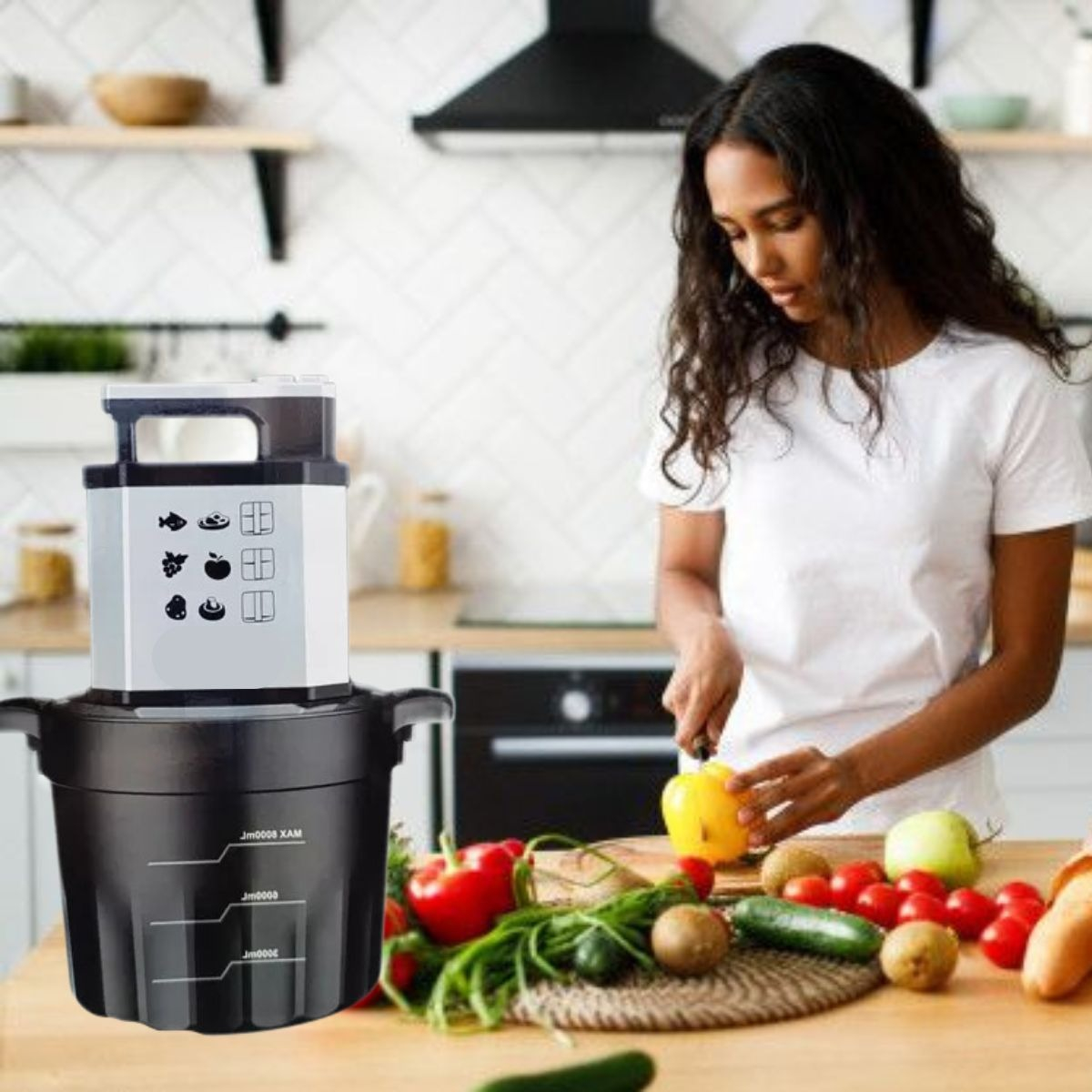 PROCESADOR MULTIFUNCIONAL ALIMENTOS VERSATILIDAD COCINA JHN - 7