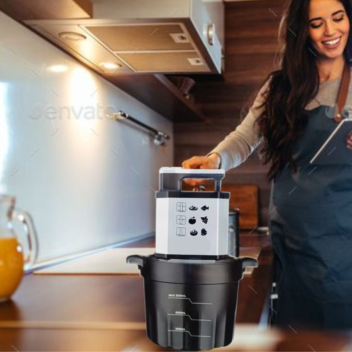 PROCESADOR MULTIFUNCIONAL ALIMENTOS VERSATILIDAD COCINA JHN - 9