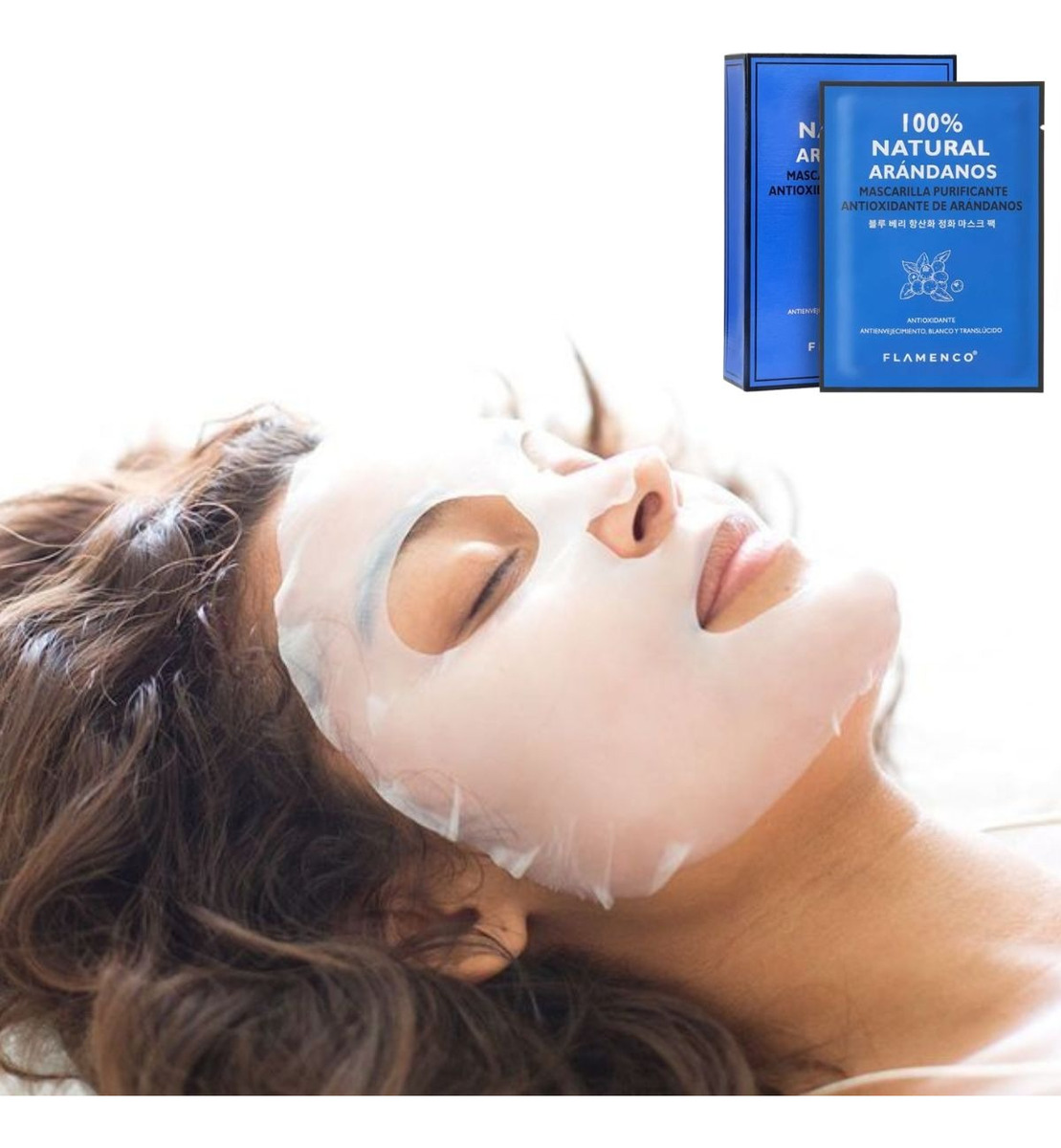 SET 4 MASCARILLAS FACIAL PURIFICA ANTIOXIDANTE ARANDANOS LAU - 5