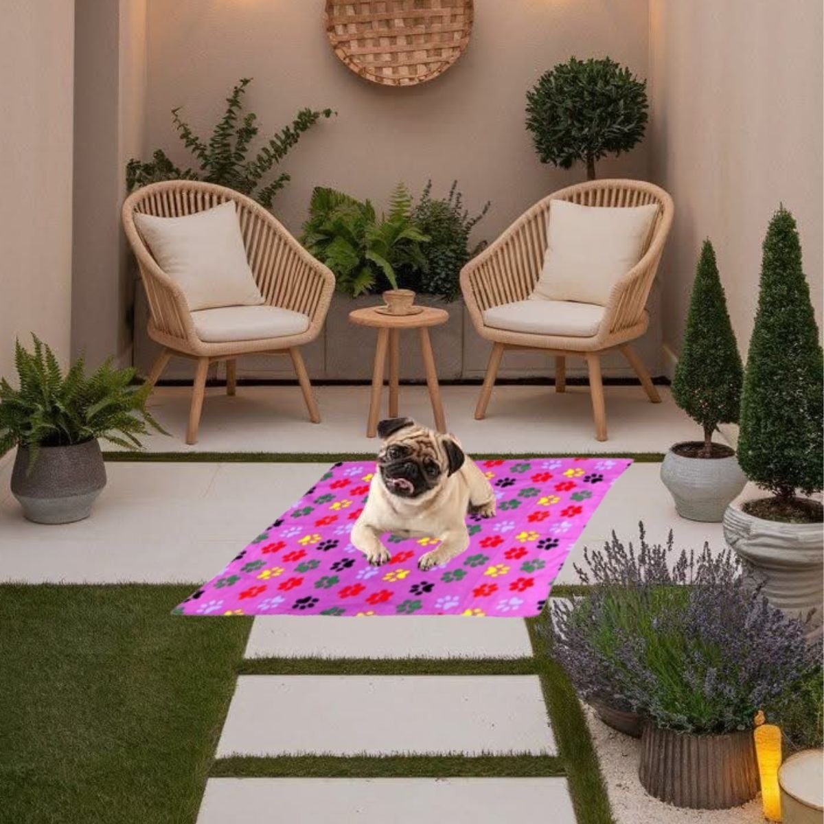 SET 3 MANTAS POLAR PARA MASCOTAS PERROS GATOS 100X70CM LAU - 2