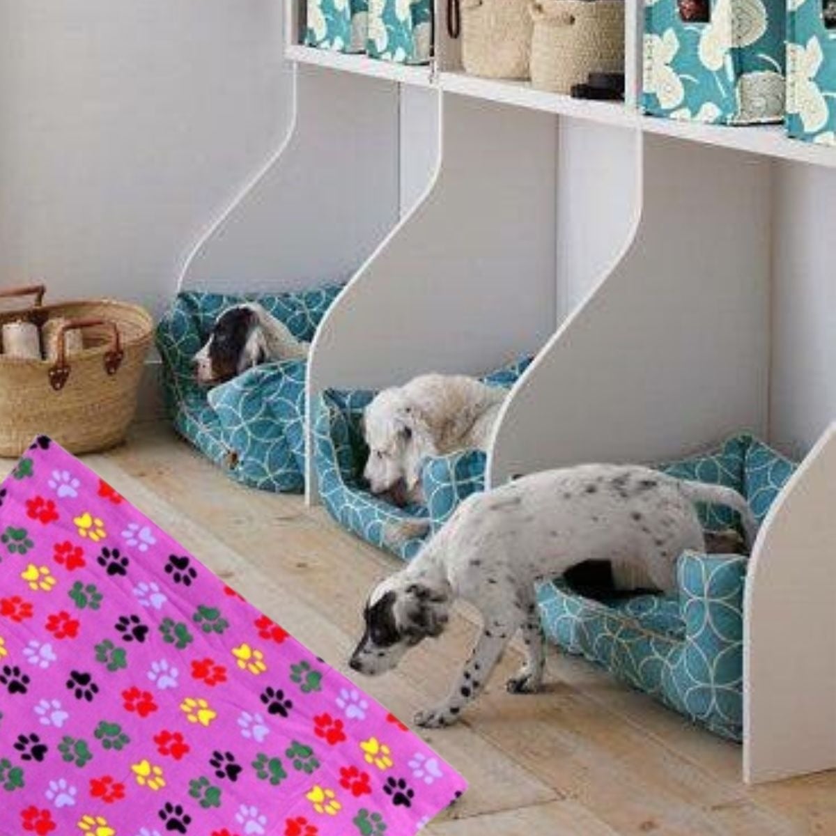SET 3 MANTAS POLAR PARA MASCOTAS PERROS GATOS 100X70CM LAU - 4