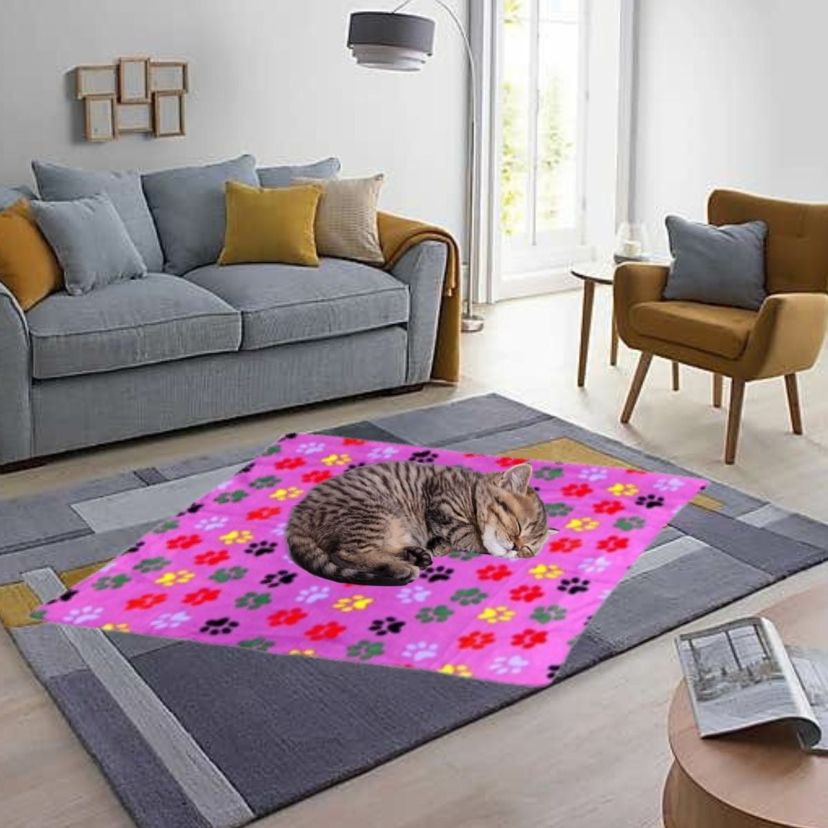 SET 3 MANTAS POLAR PARA MASCOTAS PERROS GATOS 100X70CM LAU - 8