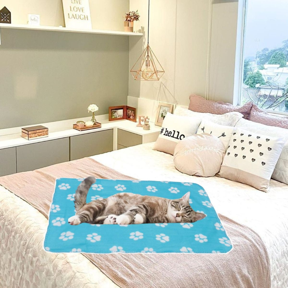 SET 5 MANTAS MASCOTAS PERROS GATOS 70X50CM LAU - 7