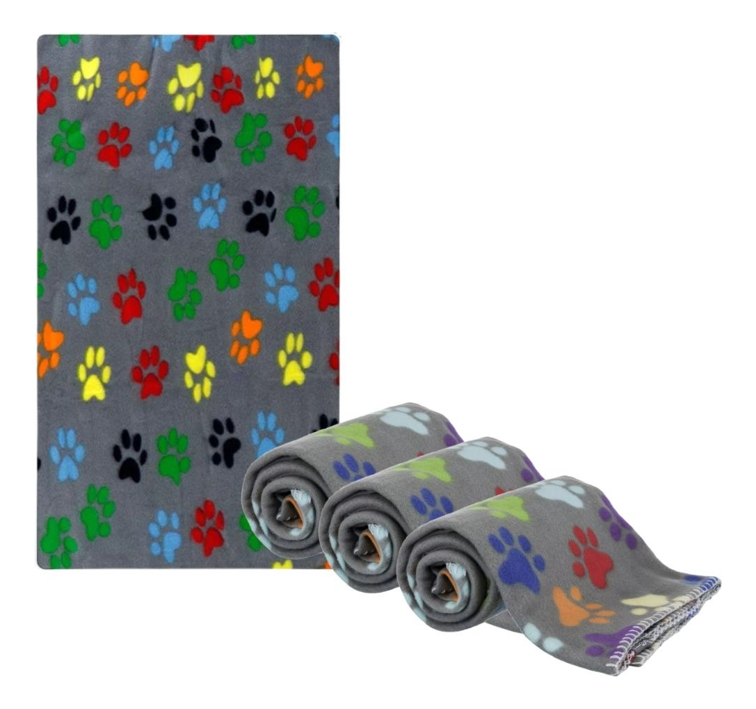SET 3 MANTAS POLAR TERMICA PARA MASCOTAS 100X70CM LAU - 1