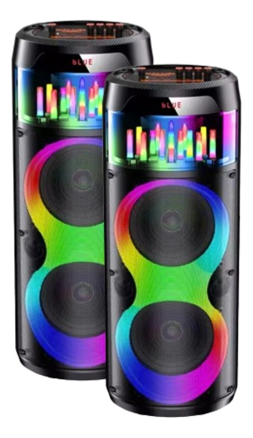 PARLANTE PORTATIL BLUETOOTH LUCES RGB KARAOKE MICROFONO LAU - 3