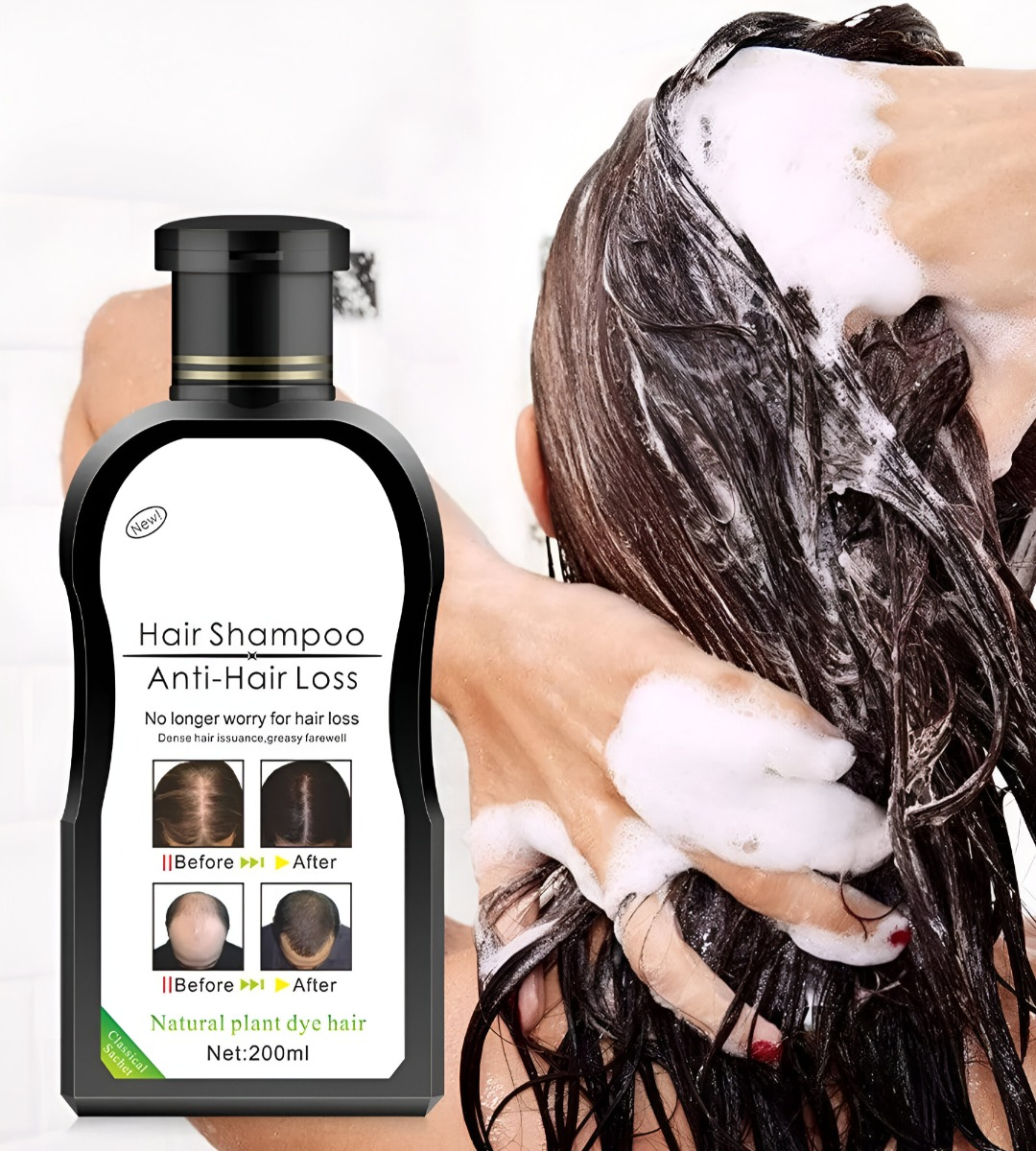 SET 2 SHAMPOO ANTICAIDA CABELLO CRECIMIENTO VOLUMINOSO JHN - 6