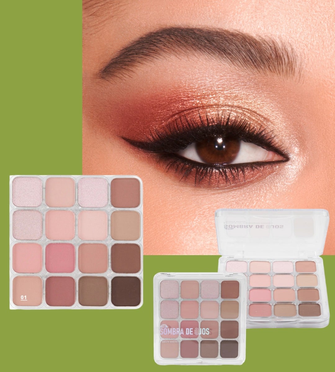SOMBRA DE OJOS PALETA MULTIFUNCIONAL POLVO JHN - 5