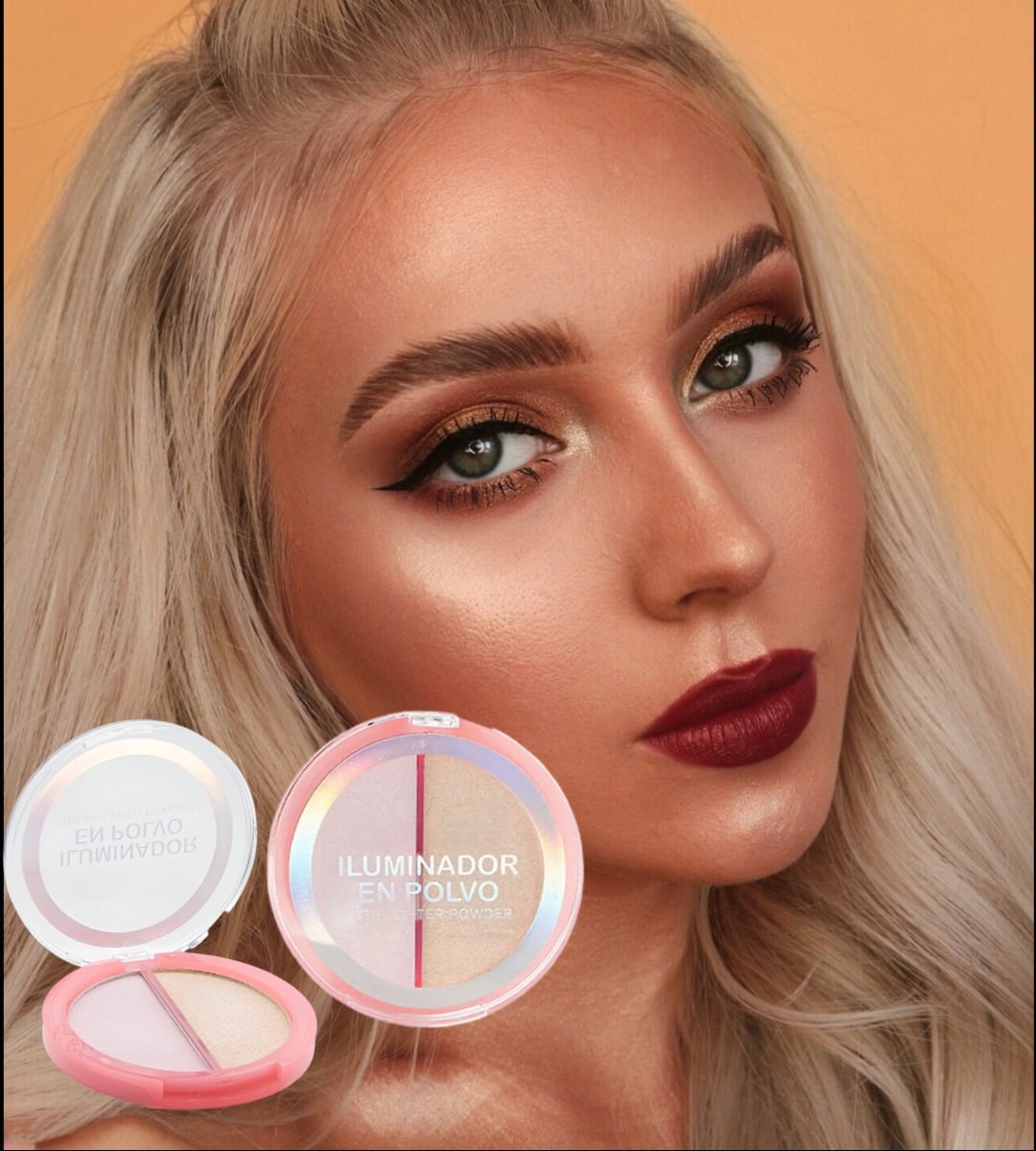 SET 3 ILUMINADOR FACIAL ROSTRO POLVO 2 TONOS JHN - 10
