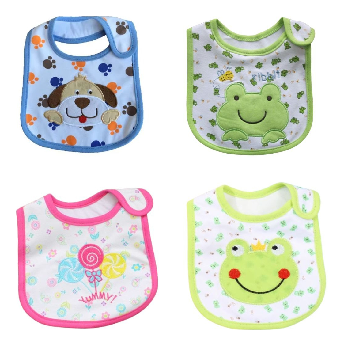 SET 8 BABEROS IMPERMEABLES BEBE MODERNO DIVERTIDO LAU - 3