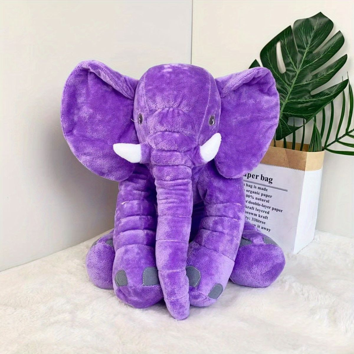 PELUCHE DE ELEFANTE SUAVE TIERNO REGALO NIÑOS NIÑAS LAU - 2