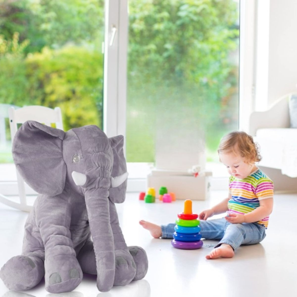 PELUCHE DE ELEFANTE SUAVE TIERNO REGALO NIÑOS NIÑAS LAU - 10