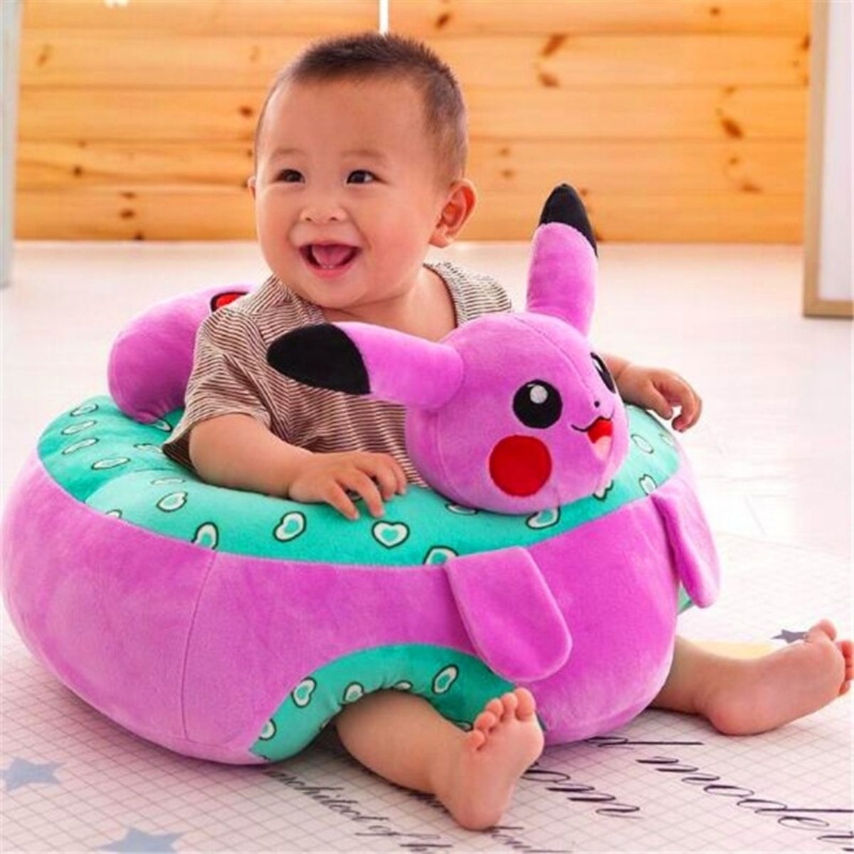 SILLA DE APOYO APRENDIZAJE INFANTILANTICAIDA SUAVE FELPA LAU - 4