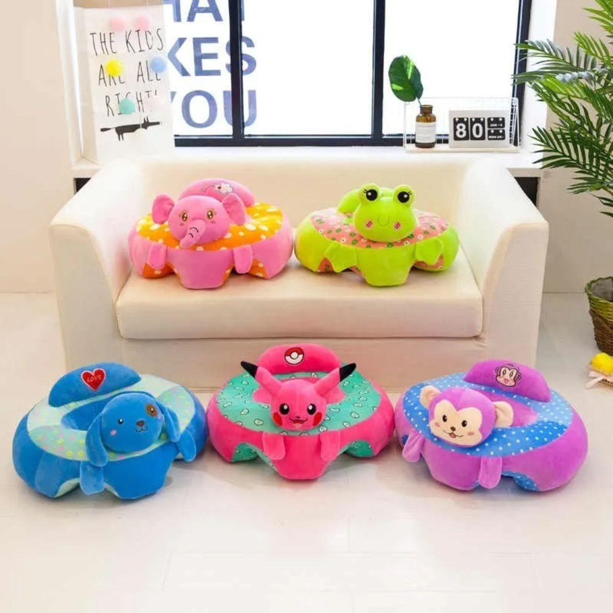 SILLA DE APOYO APRENDIZAJE INFANTILANTICAIDA SUAVE FELPA LAU - 9