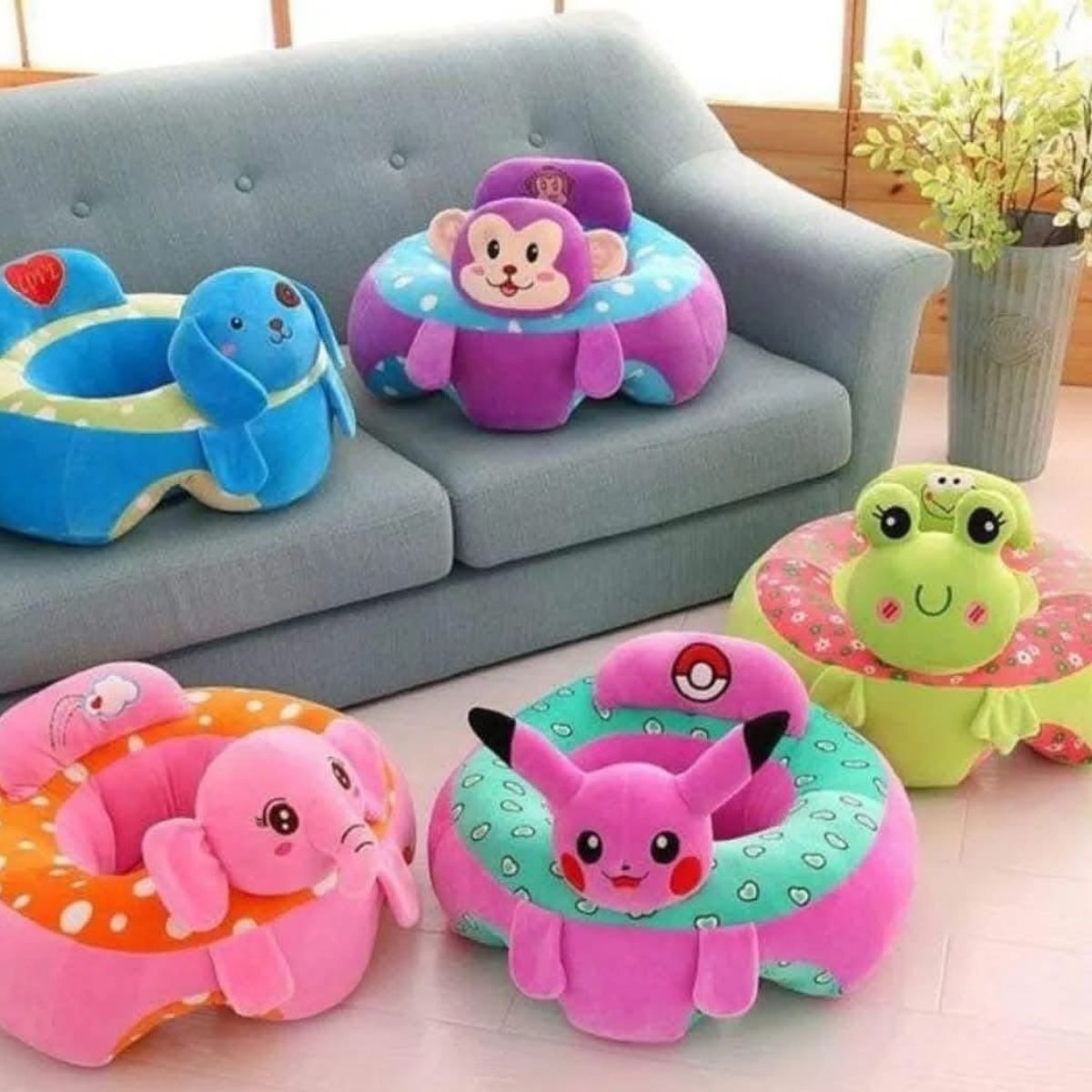 SILLA DE APOYO APRENDIZAJE INFANTILANTICAIDA SUAVE FELPA LAU - 10