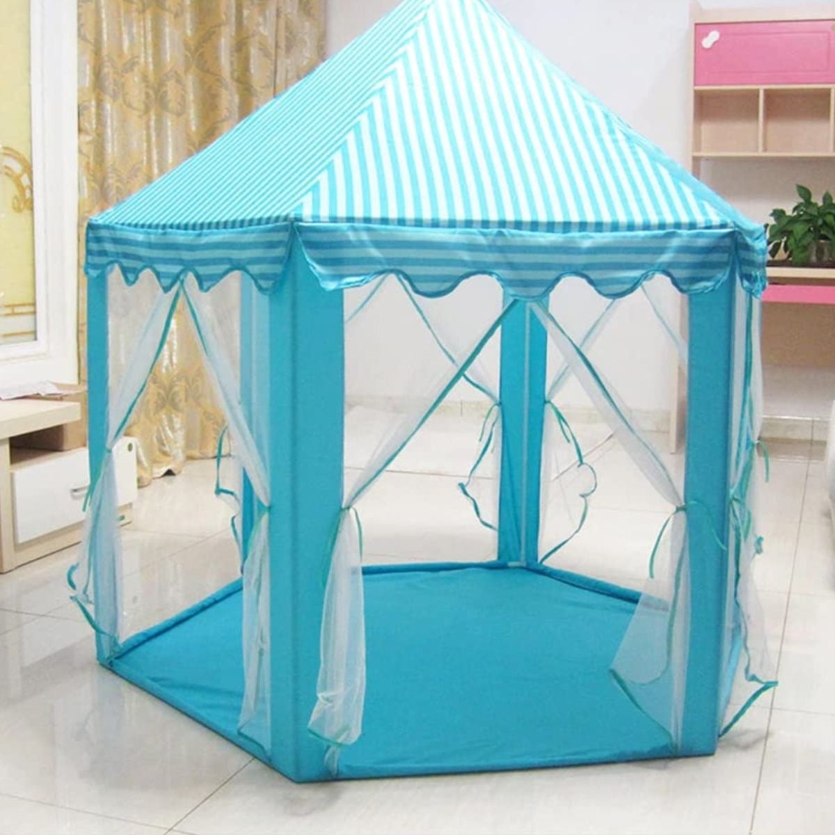 TIENDA DE CAMPAÑA ENSUEÑO CASTILLO HEXAGONAL PARA NIÑAS LAU - 4