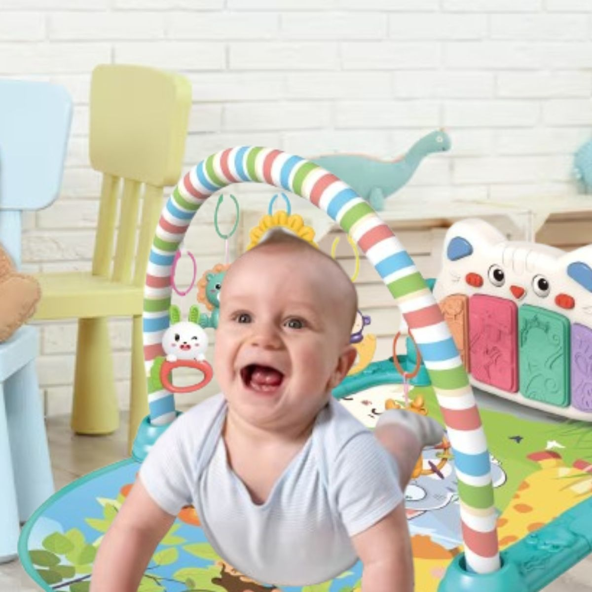 GIMNASIO PIANO MUSICAL 2 EN 1 CAMINADOR PARA BEBE LAU - 2