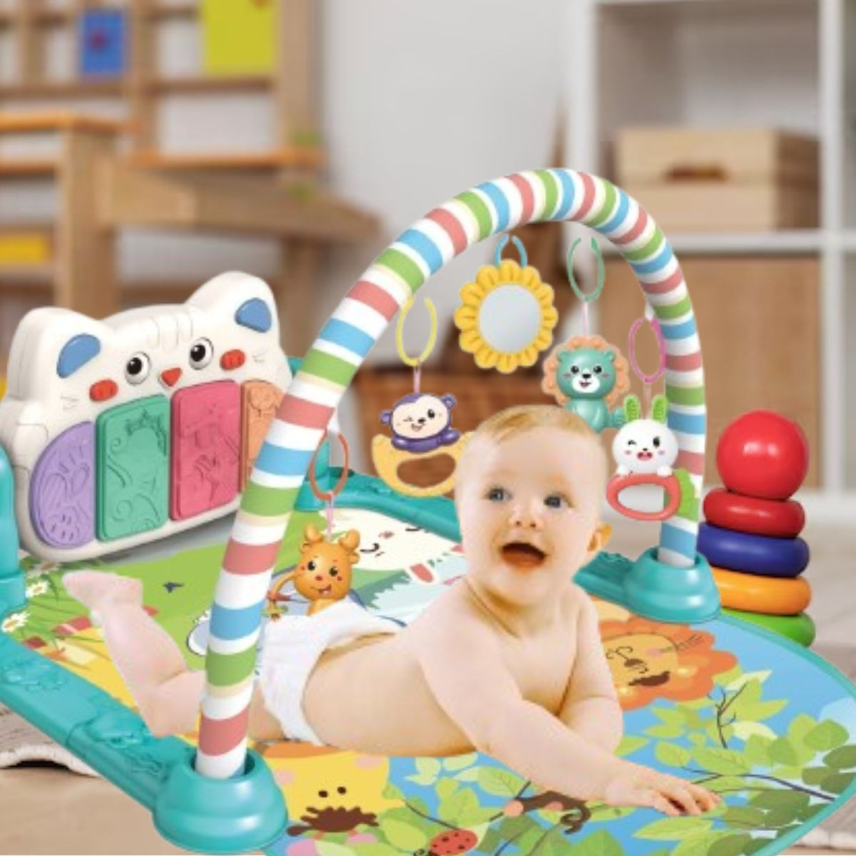 GIMNASIO PIANO MUSICAL 2 EN 1 CAMINADOR PARA BEBE LAU - 7