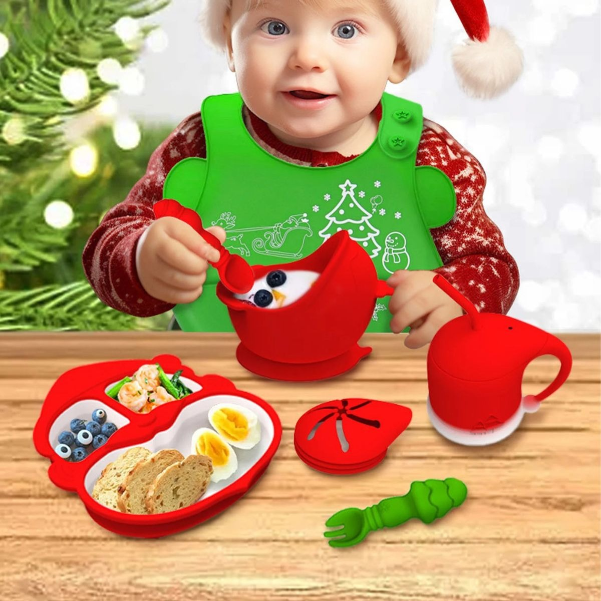 SET DE ALIMENTACION COMPLETO PLASTICO EDICION NAVIDAD LAU - 6