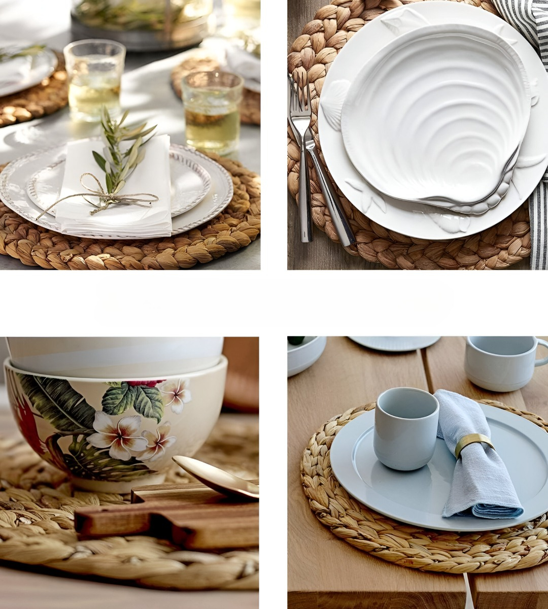 SET 2 MANTELES INDIVIDUALES DECORATIVO MIMBRE MESA JHN - 2