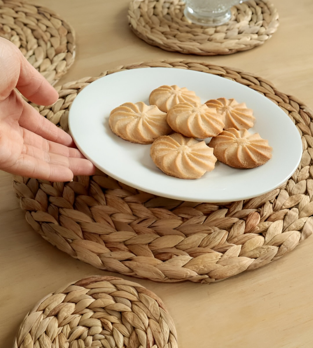 SET 2 MANTELES INDIVIDUALES DECORATIVO MIMBRE MESA JHN - 8