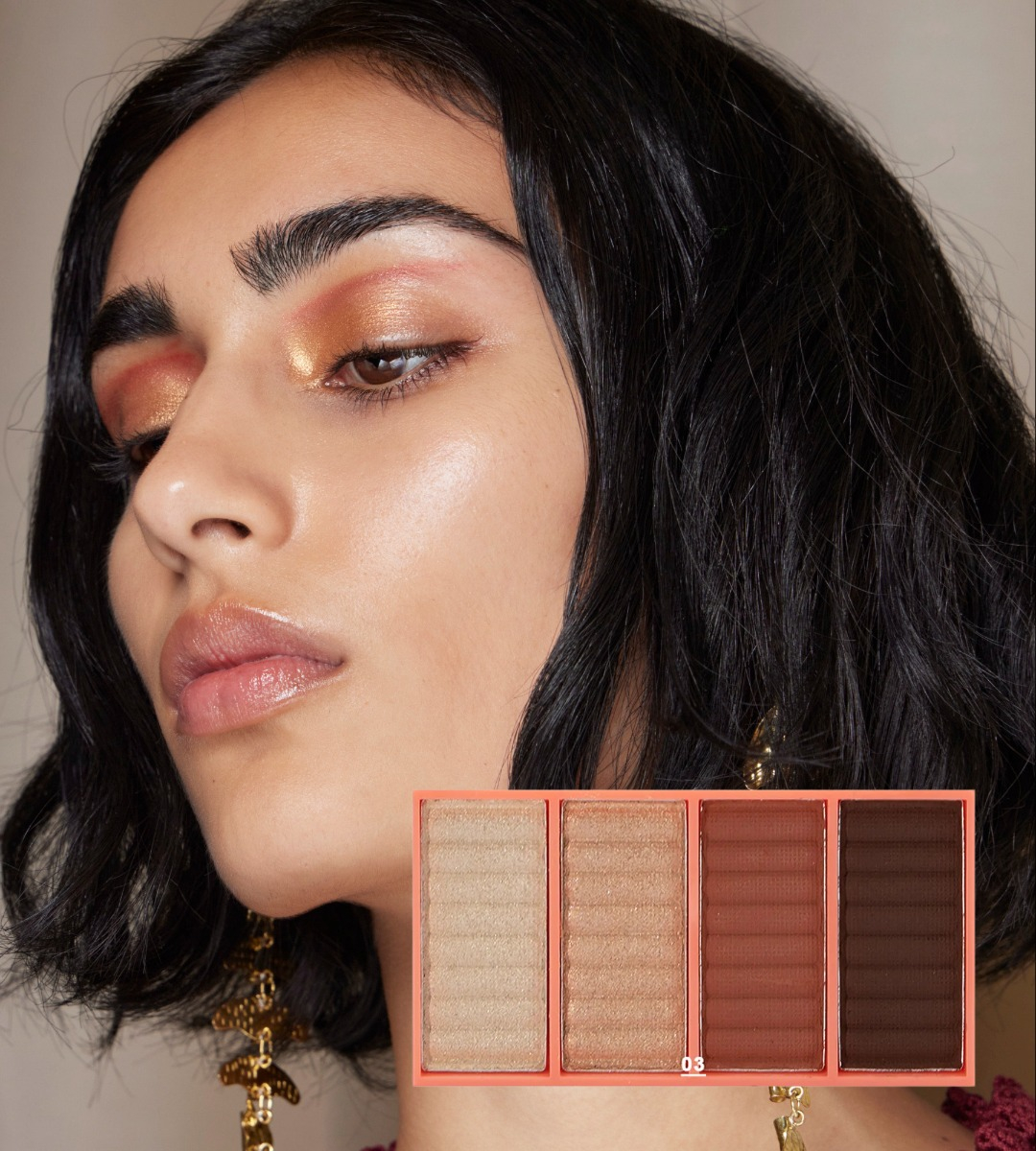 SET 4 SOMBRA OJOS PALETA 4 TONOS VIBRANTE SUAVE DURADERA JHN - 5
