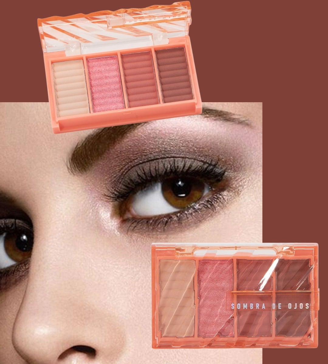 SET 4 SOMBRA OJOS PALETA 4 TONOS VIBRANTE SUAVE DURADERA JHN - 10