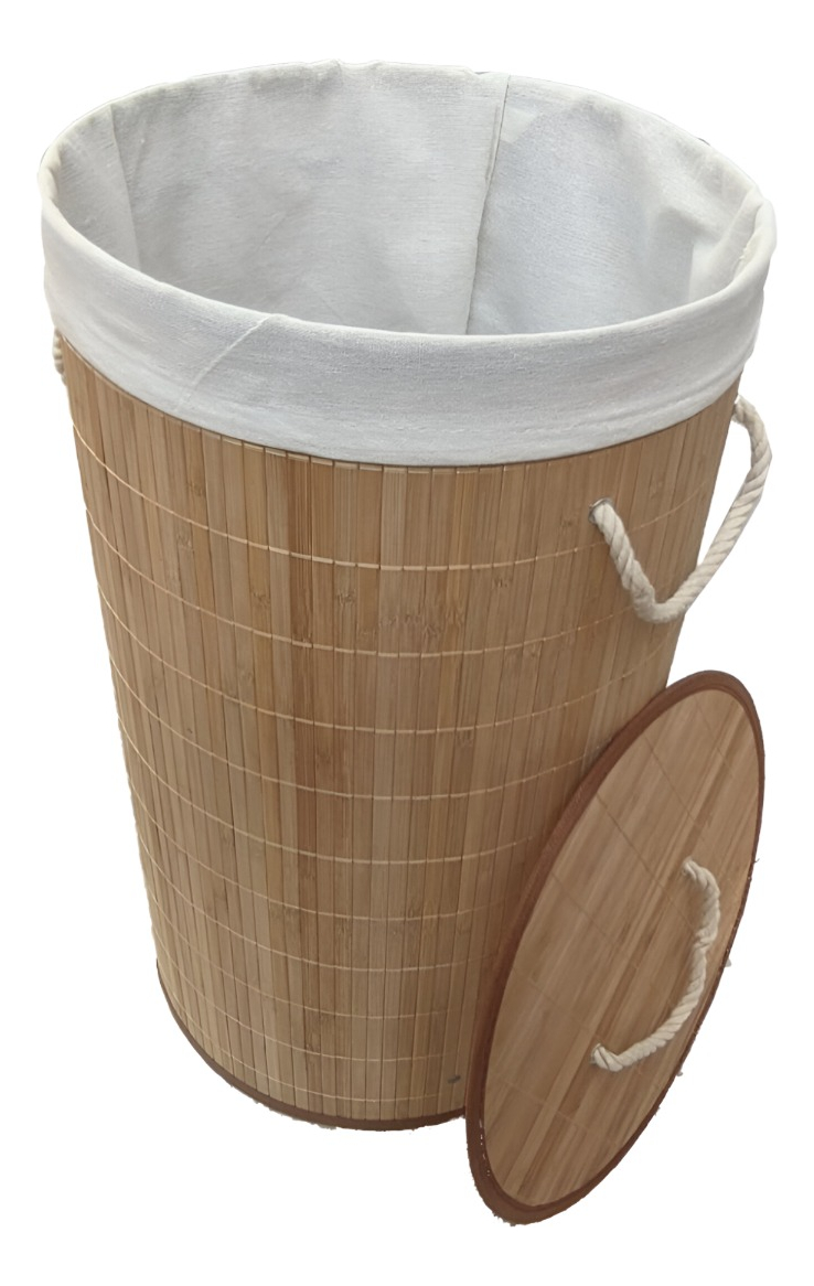 CESTA ROPA BAMBÚ ALMACENAMIENTO ORGANIZADOR REDONDA JHN - 1