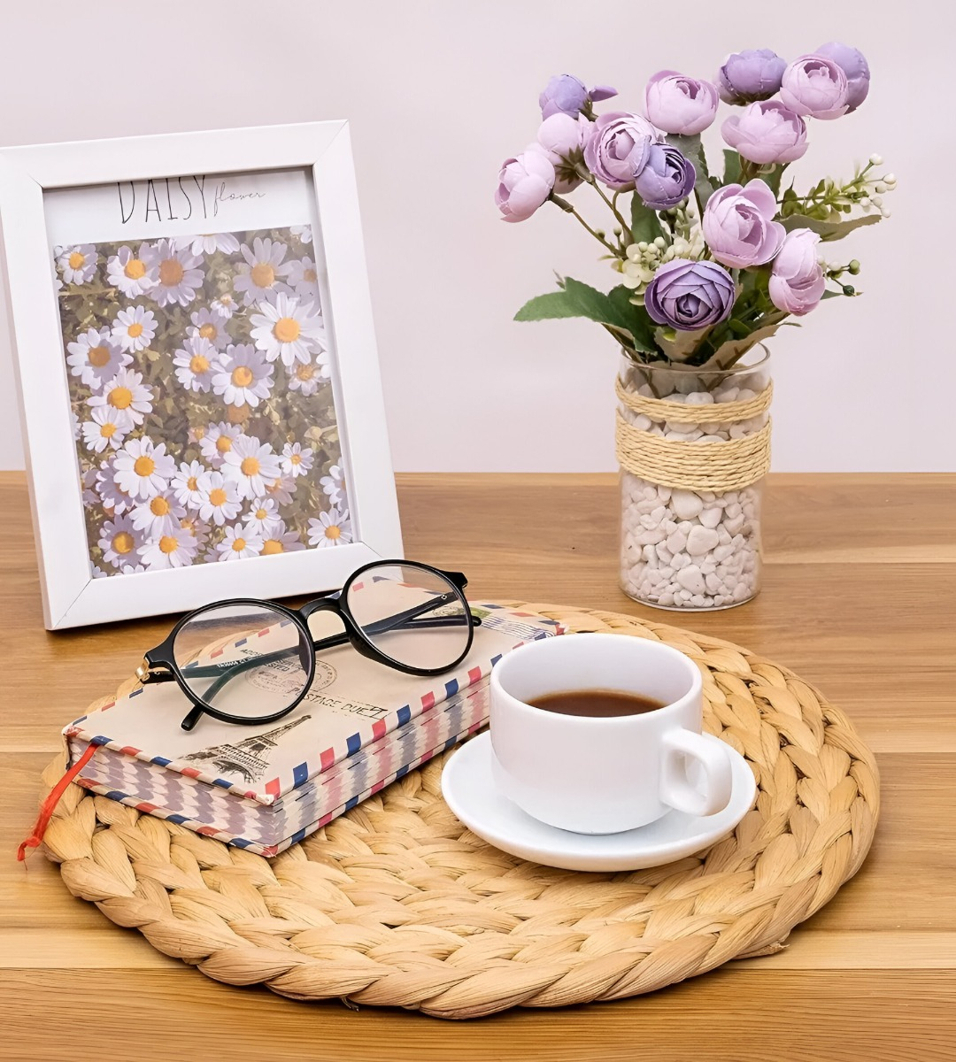 SET 3 MANTELES INDIVIDUALES MIMBRE MESA DECORATIVO JHN - 2