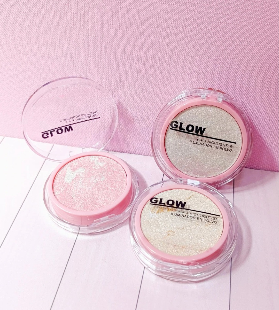 SET 2 ILUMINADOR POLVO ROSTRO BRILLO SUTIL LUMINOSIDAD JHN - 2