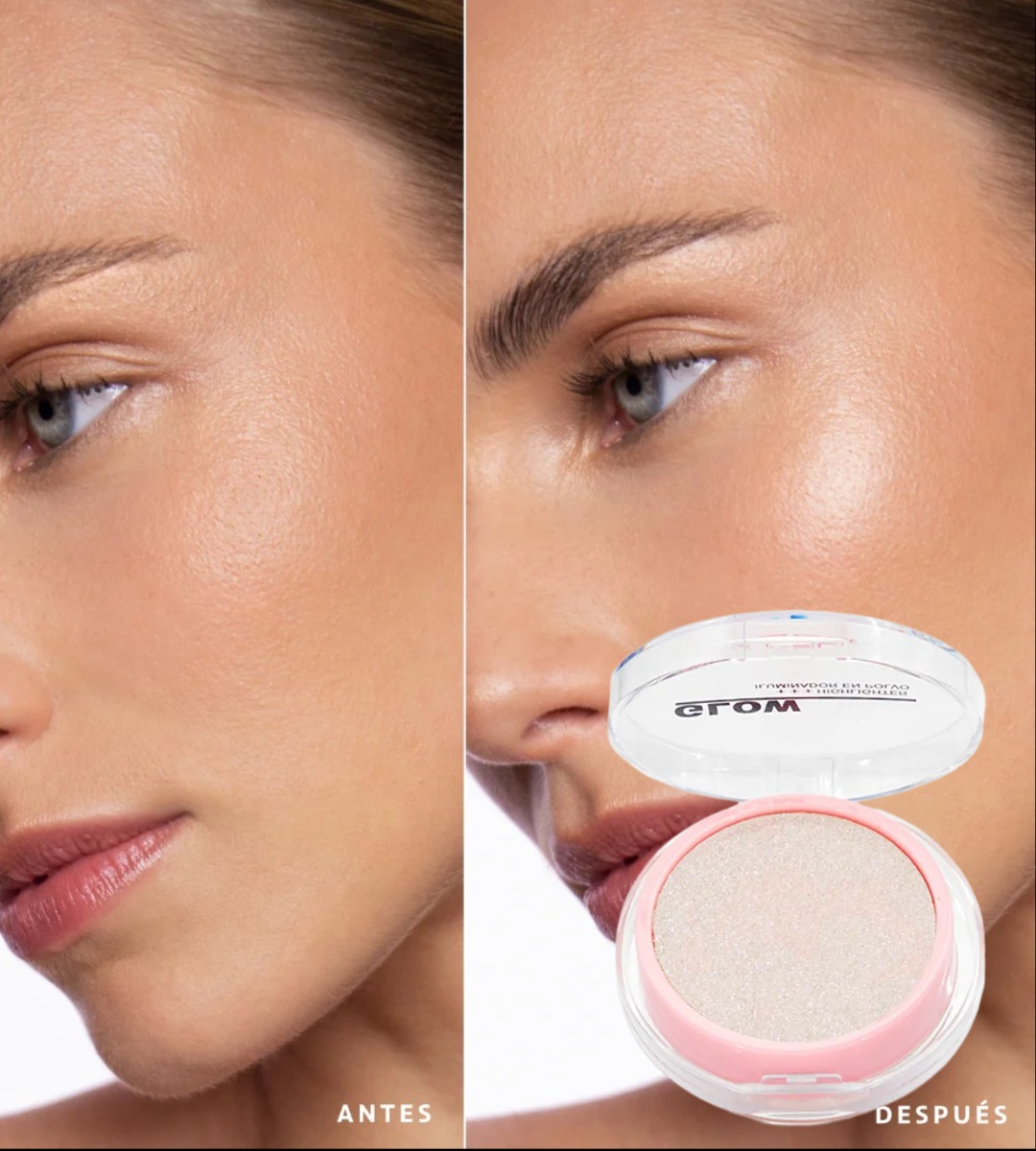 SET 2 ILUMINADOR POLVO ROSTRO BRILLO SUTIL LUMINOSIDAD JHN - 8