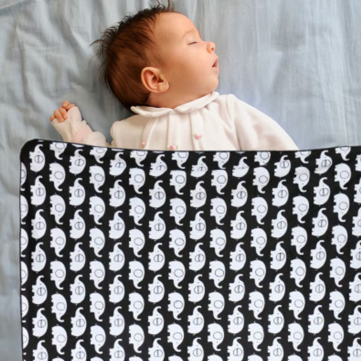 MANTA DE APEGO DOBLE CAPA PARA BEBES CUNA UNISEX SUAVE LAU - 3