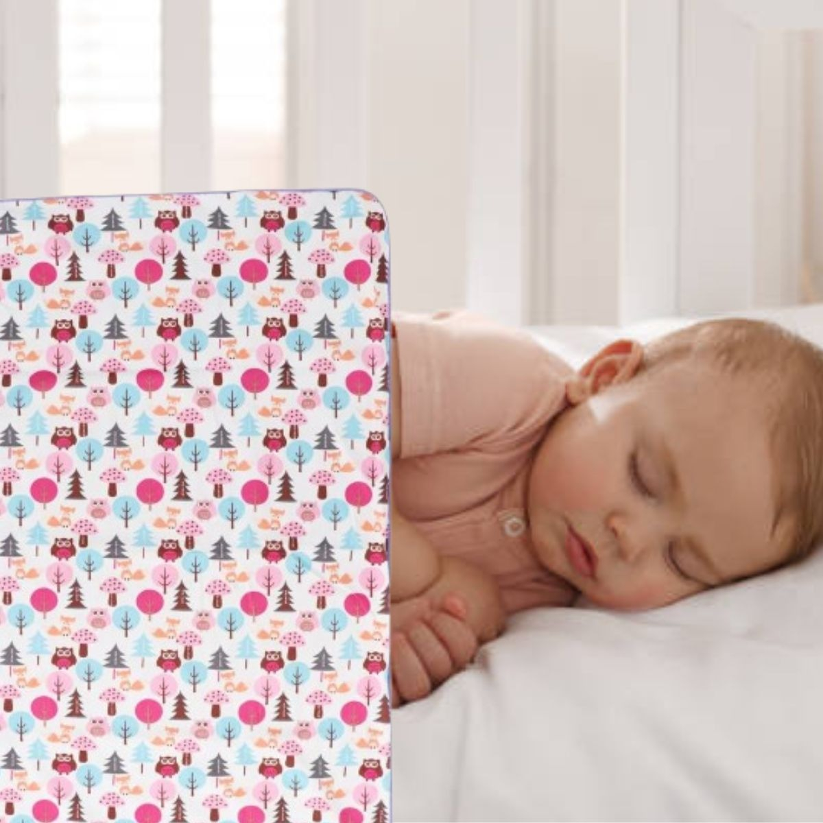 MANTA DE APEGO DOBLE CAPA PARA BEBES CUNA UNISEX SUAVE LAU - 4