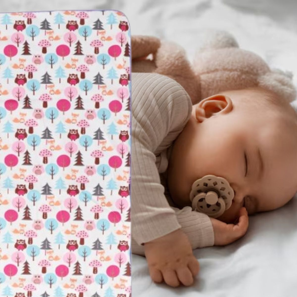 MANTA DE APEGO DOBLE CAPA PARA BEBES CUNA UNISEX SUAVE LAU - 9