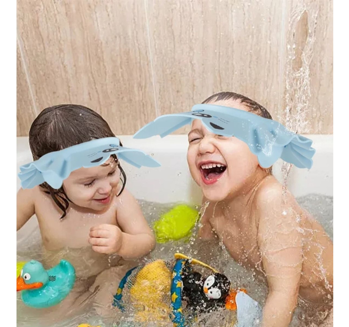 SET 4 VISERA GORRO DUCHA PROTECTOR AJUSTABLE NIÑOS LAU - 3