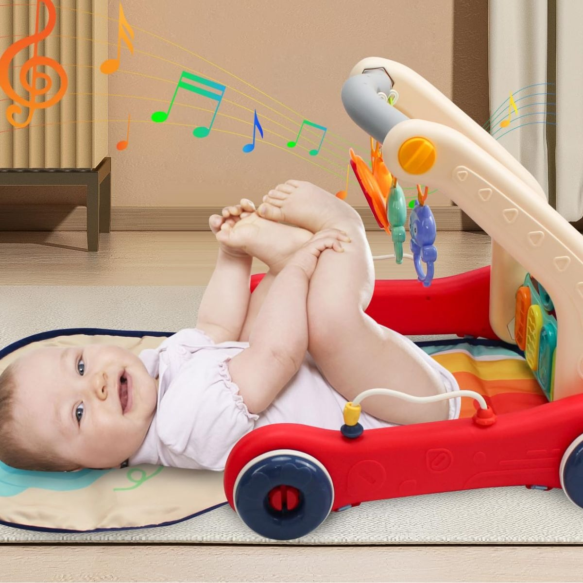 CENTRO ACTIVIDAD GIMNASIO 2 EN 1 ANDADOR PIANO BEBE LAU - 2