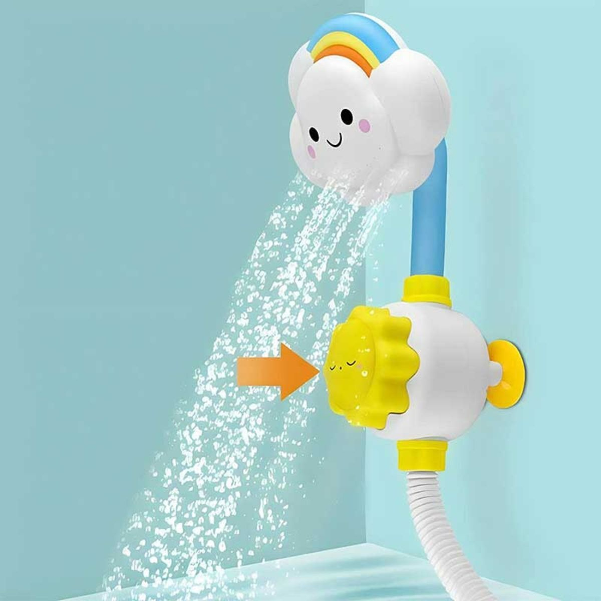 CABEZAL DE DUCHA FORMA DE NUBE BAÑO DIVERTIDO BEBE LAU - 4