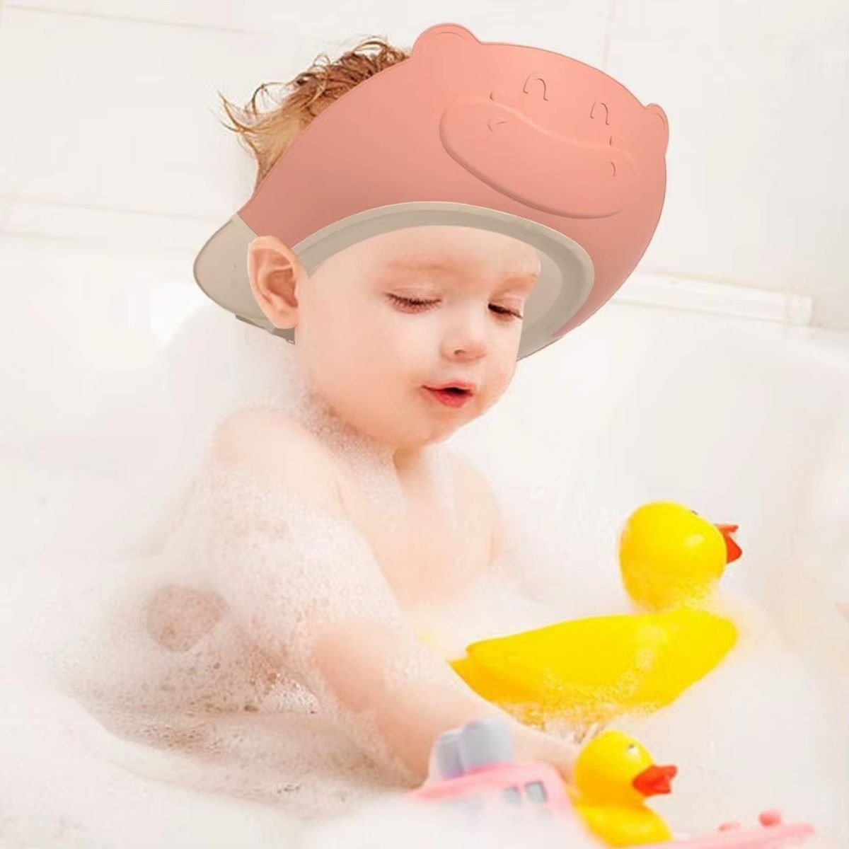 SET 3 VISERA GORRO DUCHA AJUSTABLE SUAVE BEBE LAU - 3