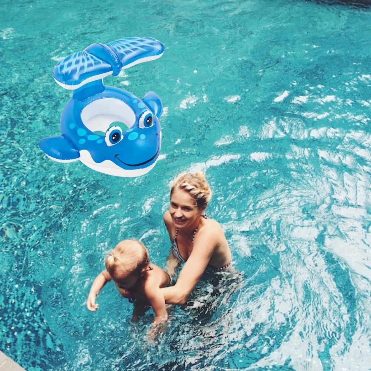 FLOTADOR INFLABLE INFANTIL BALLENA PISCINA VERANO NIÑOS LAU - 2
