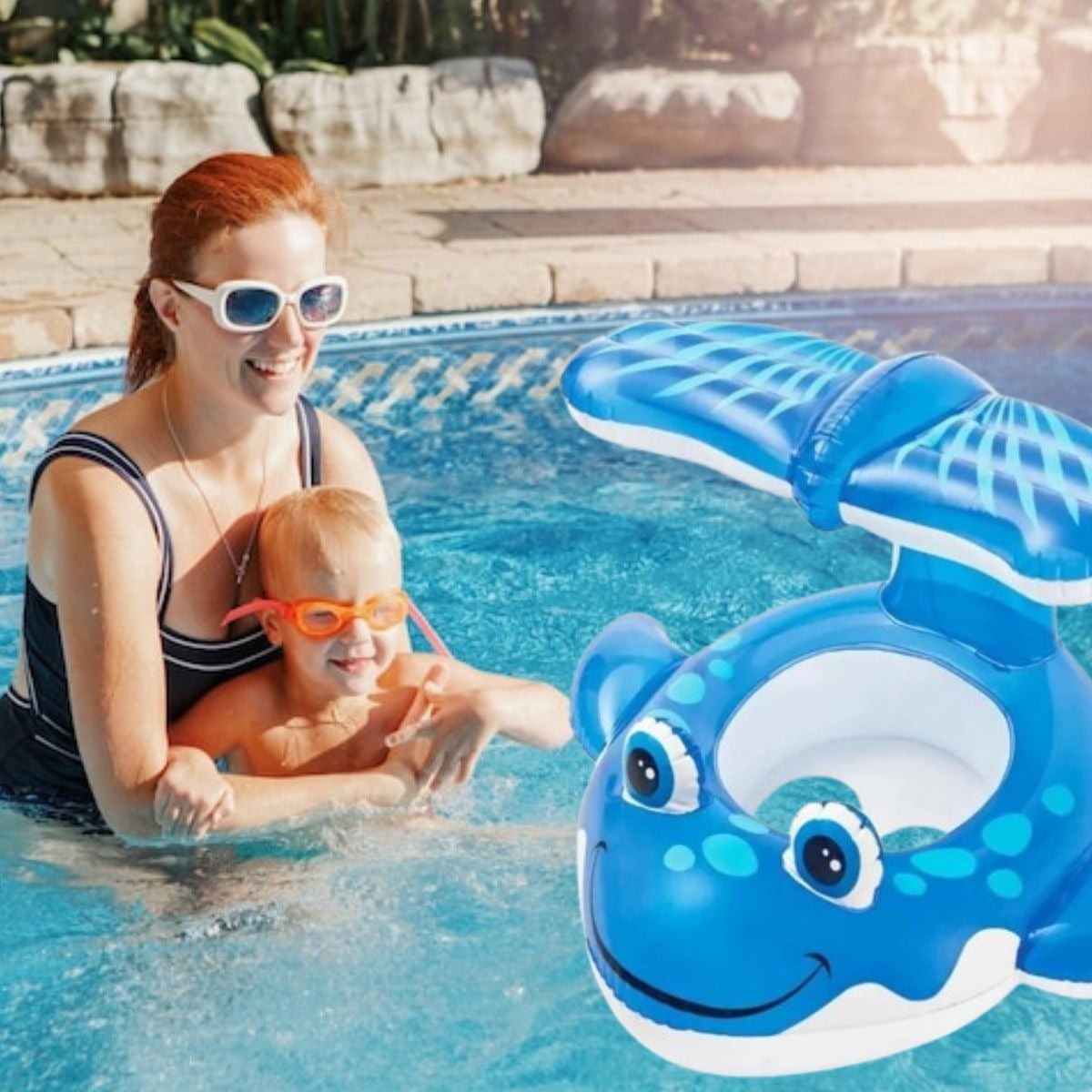 FLOTADOR INFLABLE INFANTIL BALLENA PISCINA VERANO NIÑOS LAU - 5
