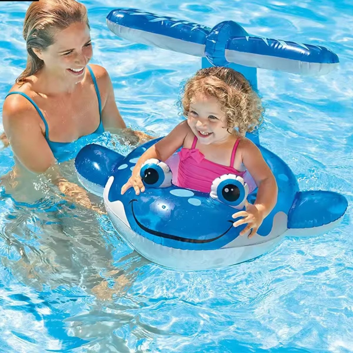 FLOTADOR INFLABLE INFANTIL BALLENA PISCINA VERANO NIÑOS LAU - 7