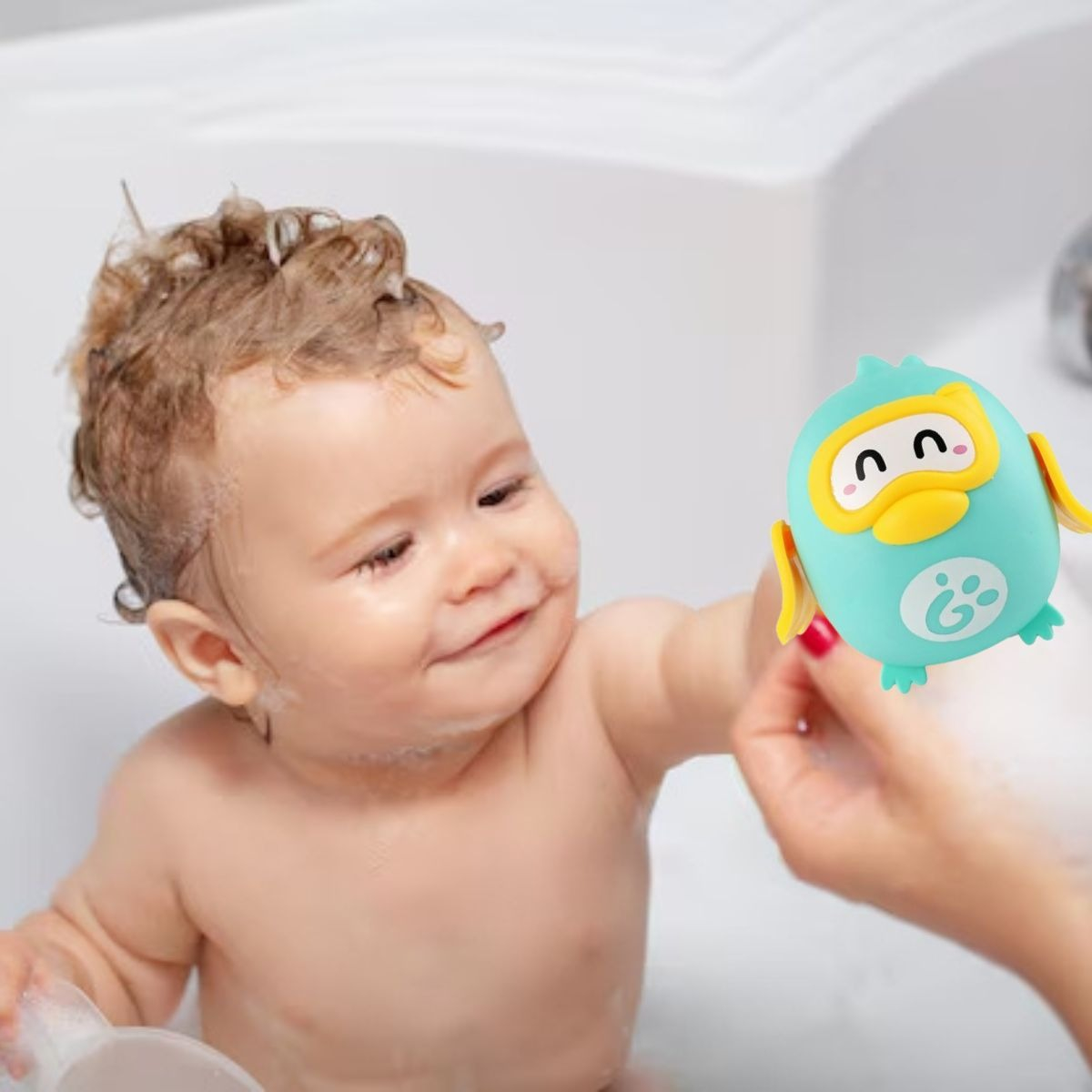 SET 6 JUGUETES DE BAÑO MOVILES CUERDA ANIMALITOS BEBE LAU - 9